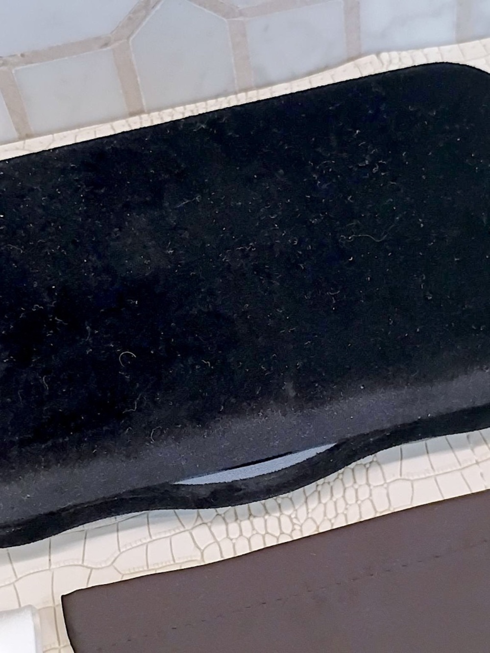 Rare Brand New Jumbo Size Black Velvet Sunglass Case w/ Pouch and Cloth - Picture 11 of 16